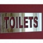 acrylic toilet sign