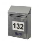 Private Delivery Mailbox with Solar LED 304 Stainless Steel House Number Solar Light