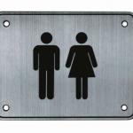 Marie hardware stainless steel toilet double sign plate