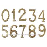 Brass house number address number plate
