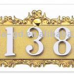 3 numbers house plate/door plate with fancy border