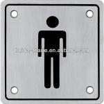 stainless steel square shaped men&#39;s washroom sign plate-sp003