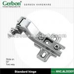 Slide-on aluminium frame angle hinge