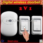 Remote cordless doorbell 2 to 1,wireless digital doorbell manufacturer