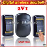 Digital electric wireless doorbells 2 to 1