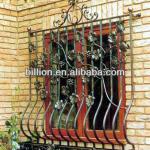 2013 manufacturermetal wrought iron window design solid bar-wrought iron window design