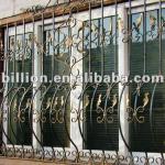 2012new design china manufacture producer wrought iron window grate,window railings guarding windows