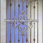 2012 china manufacture painting powder coated hand hammered forged wrought iron window grille