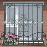 2012 china manufacturer hebei factory painting hand hammered forged iron window guard factory
