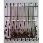 2012 china manufacturer hand hammered wrought iron metal window grilles design