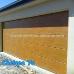 automatic remote control woodengrain sectional garage door
