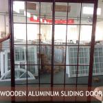 Wooden Color Aluminum sliding door-JFDC002
