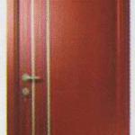 wooden interior door with decrative strip (High-quality custom doors for projects)