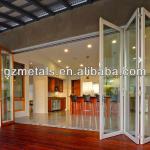 Tempered/Lowes glass interior aluminum /PVC folding glass doors