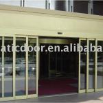 Telescopic glass sliding door