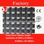 Warp Knitted Polyester Geogrid, SBR or PVC coated, pvc geogrid color customized
