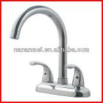 34*13cm zinc alloy dual handle drinking water faucet polish and chome finished