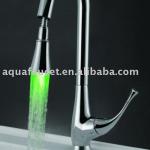 water power LED pull out kitchen faucet,mixer,tap