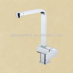 Rectangle Single Hole Chrome Hot/Cold Brass Kitchen Faucet