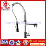 Brass single handle pull out kitchen mixer with good price,ISO9001:2008 CertificateBig Kitchen faucet(5075)-5075