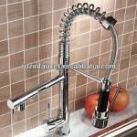 New Type Solid Brass Spring Kitchen Faucet with Two Spouts - Chrome Finish Mixer Tap 0152