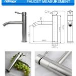 Stainless steel bathroom vanity faucets