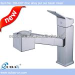 Zinc alloy put out basin mixer