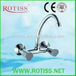 Double handle sanitary faucets kitchen mixer