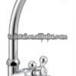 Double handle brass or zinc basin bath kitchen mixer