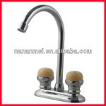 zinc alloy round handle tall lavatory faucet