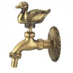 golden durk brass animal garden water tap