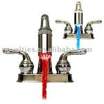 Temperature controlled faucet light