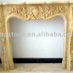 Natural Stone Carving Fireplace Mantle