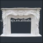 white marble fireplace