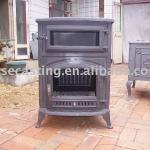 wood burning stove with oven