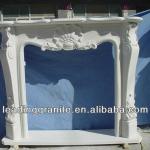 french style marble fireplace mantel-CXMFW07