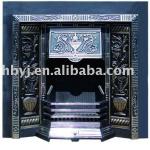 cast iron and marble fireplace