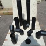 matt black carbon steel flue pipes