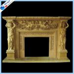 Hand carved modern freestanding marble fireplace mantels