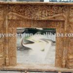 Marble FBotticino ireplace with beige color