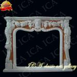 Sculpture marble fireplace,marble fireplace mantel,marble fireplace surround,high quality marble fireplace-LM0034