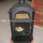 steel plate wood burning stove with oven