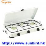 Portable Design 3 burners Gas Stove Top With Lid