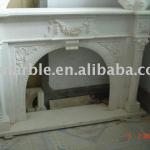 Indoor White Jade Marble Fireplace