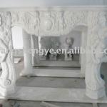 stone carving marble fireplace