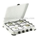 White Color 4 Burners Camping Gas Cooker