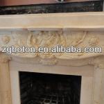 China manufacturer hand carved marble fireplace mantel low price on sale