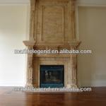 Elegant Caved natural indoor marble fireplace mantel