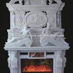 Best selling white marble fireplace big high 300cm
