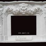180cm*135cm*40cm indoor white marble fireplace